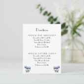 デルフトブルーのチューリップ カスタマイズ可能 出欠カード (スタンド正面)