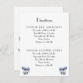 デルフトブルーのチューリップ カスタマイズ可能 出欠カード (正面/裏面)