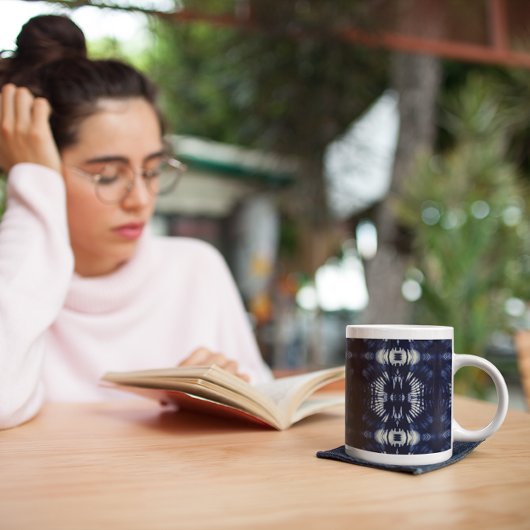 デルフトブルーのパームリーフ モーフィングマグカップ