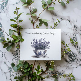 デルフトブルーのラベンダー インビテーションポストカード