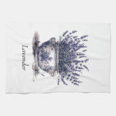 デルフトブルーのラベンダー キッチンタオル (横)