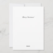 デルフトブルーの水彩雪だるまのホリデーカード シーズンカード (裏面)