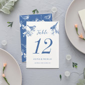 デルフトブルーの鳥 春の結婚式 テーブルカード
