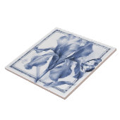 デルフトブルーアイリスウォールデコールアールヌーボーウォーターカラー タイル (側面)