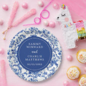 デルフトブルーアンティークチノ結婚イセリ ペーパープレート (パーティー)