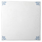 デルフトブルーオランダスタイルフリゲートスクーナーセーリングボート タイル (正面)