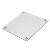 デルフトブルーオランダスタイルフリゲートスクーナーセーリングボート タイル (側面)