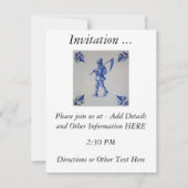 デルフトブルータイル – モーア運ーズ鎌 招待状 (裏面)