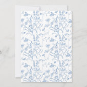 デルフトブルーチノワセリーベビーシャワーボーイ招待状 招待状 (裏面)