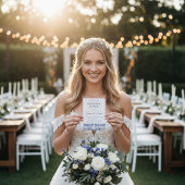 デルフトブルーチューリップリハーサルディナー招待状 招待状