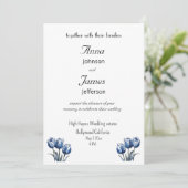 デルフトブルーチューリップ結婚式招待状 招待状 (スタンド正面)