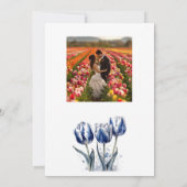 デルフトブルーチューリップ結婚式招待状 招待状 (裏面)