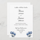 デルフトブルーチューリップ結婚式招待状 招待状 (正面/裏面)