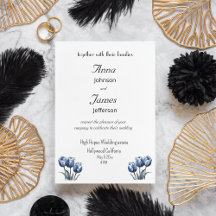 デルフトブルーチューリップ結婚式招待状