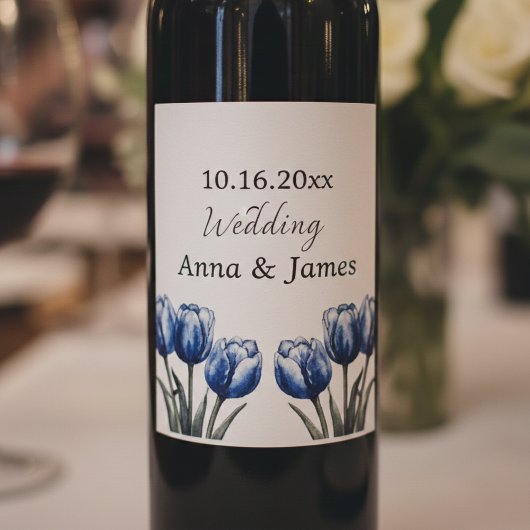 デルフトブルーチューリップ結婚式 プログラム ワインラベル