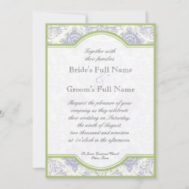 デルフトブルートイルクワトロフィール - 結婚式招待状 招待状