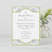 デルフトブルートワールクローバー-ブライダルシャワー招待状 招待状 (スタンド正面)