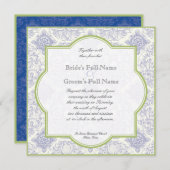 デルフトブルートワールクローバー-結婚式招待状 招待状 (正面/裏面)