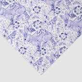 デルフトブルーバニーラビットバーズチエレガントノワズリー 薄葉紙 (詳細)