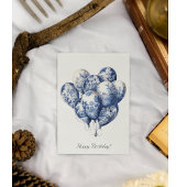 デルフトブルーバルーン、ハッピーバースデー ポストカード