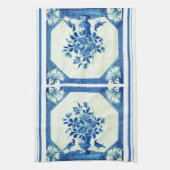 デルフトブルーバードフローラフランスのカントリーエレガンス キッチンタオル (縦)