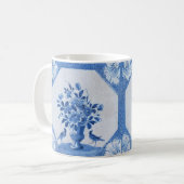 デルフトブルーバードフローラフランスのカントリーシック コーヒーマグカップ (正面左)
