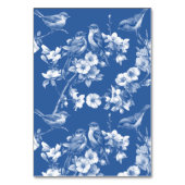 デルフトブルーバード春の結婚式テーブルカード テーブルナンバー (裏面)