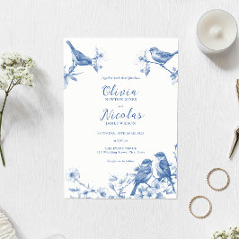 デルフトブルーバード春の結婚式招待状 招待状