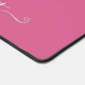 デルフトブルーピンクヴィンテージ美しい庭花 デスクマット (コーナー)