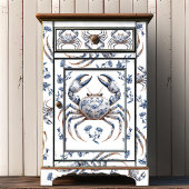 デルフトブルーフローラカニ沿岸家具デコパージュ 薄葉紙