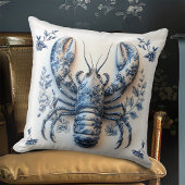 デルフトブルーフローラカニ沿岸素朴ビーチハウス クッション