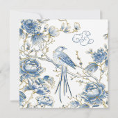 デルフトブルーフローラシノ結婚イセリ磁器 サンキューカード (裏面)