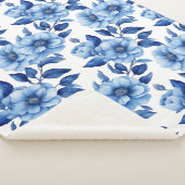 デルフトブルーフローラバラ シェルパブランケット (3/4)