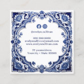 デルフトブルーフローラ名刺 スクエア名刺 (裏面)