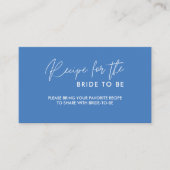 デルフトブルーブライダルシャワー共有aレシピ エンクロージャーカード (正面)