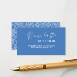 デルフトブルーブライダルシャワー共有aレシピ エンクロージャーカード