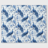 デルフトブルーヴィンテージブルーチノワセリーピーコック ラッピングペーパー (フラット)