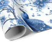 デルフトブルーヴィンテージブルーチノワセリーピーコック ラッピングペーパー (ロールコーナー)