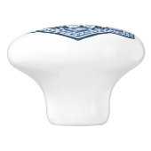 デルフトブルー中国ルック装飾フロレット装飾品 セラミックノブ (側面)