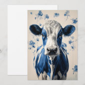 デルフトブルー牛 – 時代を超越した芸術的献上品 招待状 (正面/裏面)