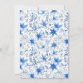 デルフトブルー白Chinoiserieフローラルパターン セーブザデート (裏面)