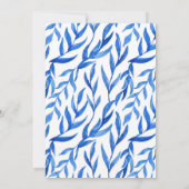 デルフトブルー白Chinoiserieフローラルパター救ン セーブザデート (裏面)