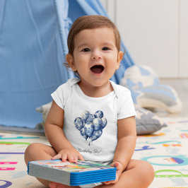 デルフトブルー風船 オーダーメイド ベビーボディスーツ