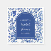 デルフトブルー アンティーク シノワズリー ブライダルシャワー スタンダードカクテルナプキン (正面)