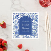 デルフトブルー アンティーク シノワーズリー ブライダルシャワー スタンダードカクテルナプキン (インサイチュ)