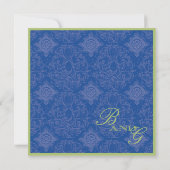 デルフトブルー トワール クワトロフィル - 結婚式招待状 招待状 (裏面)