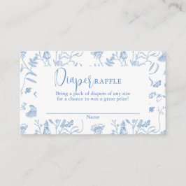 デルフトブルーChinoiserieベビーシャワーボーイおむつ エンクロージャーカード