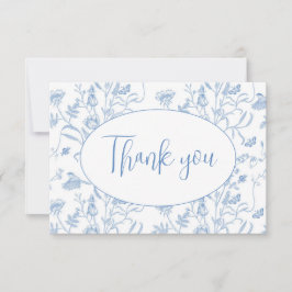 デルフトブルーChinoiserieベビーシャワーボーイサンキュー サンキューカード