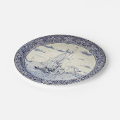 デルフト帆船と風車 ペーパープレート (アングル)