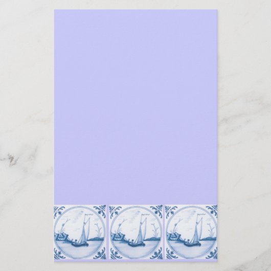 デルフト帆船タイルアート文房具 便箋 (正面)